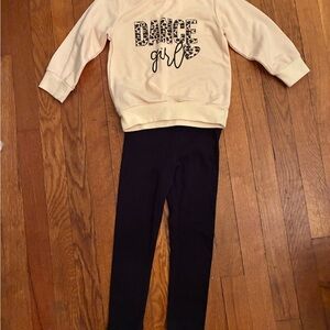 Dance Girl Sweatshirt and Leggings Set